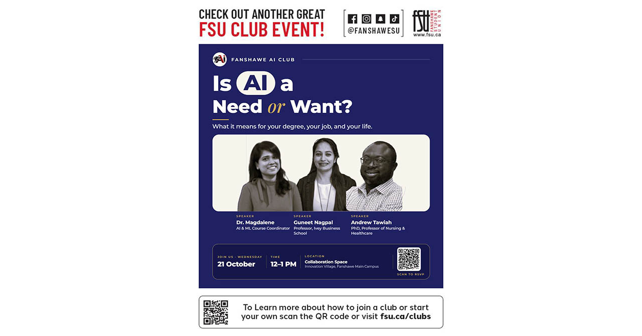 Club Event: Is AI a Need or Want?
