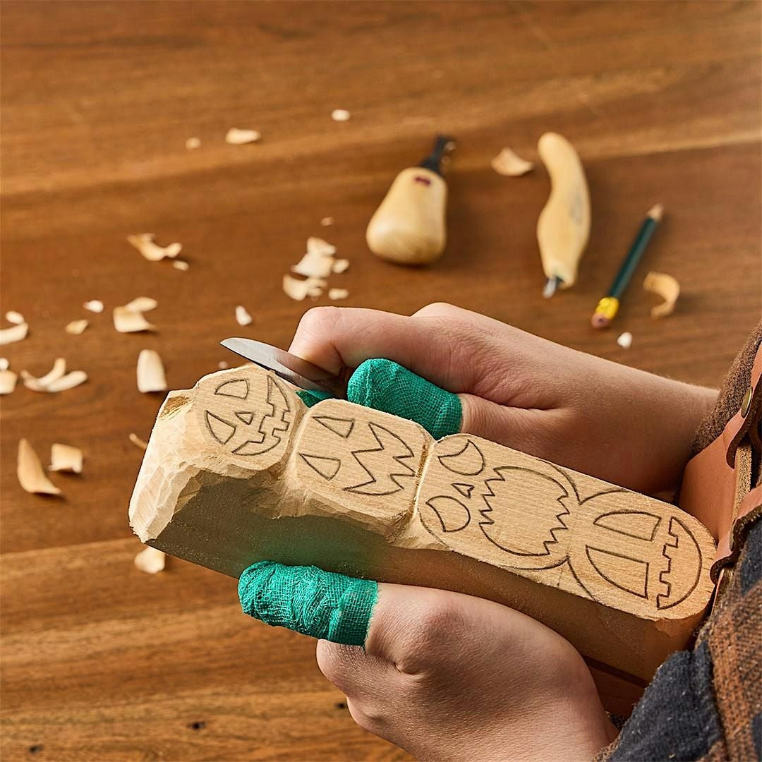 Lee Valley Tools London Store - Carve a Stack of Wooden Pumpkins