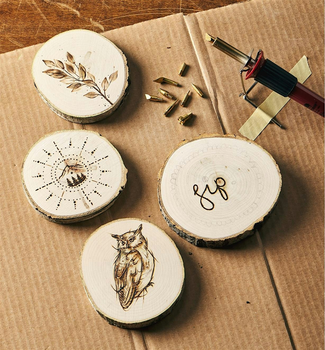 Lee Valley Tools London Store -Wood-Burn a Set of Coasters
