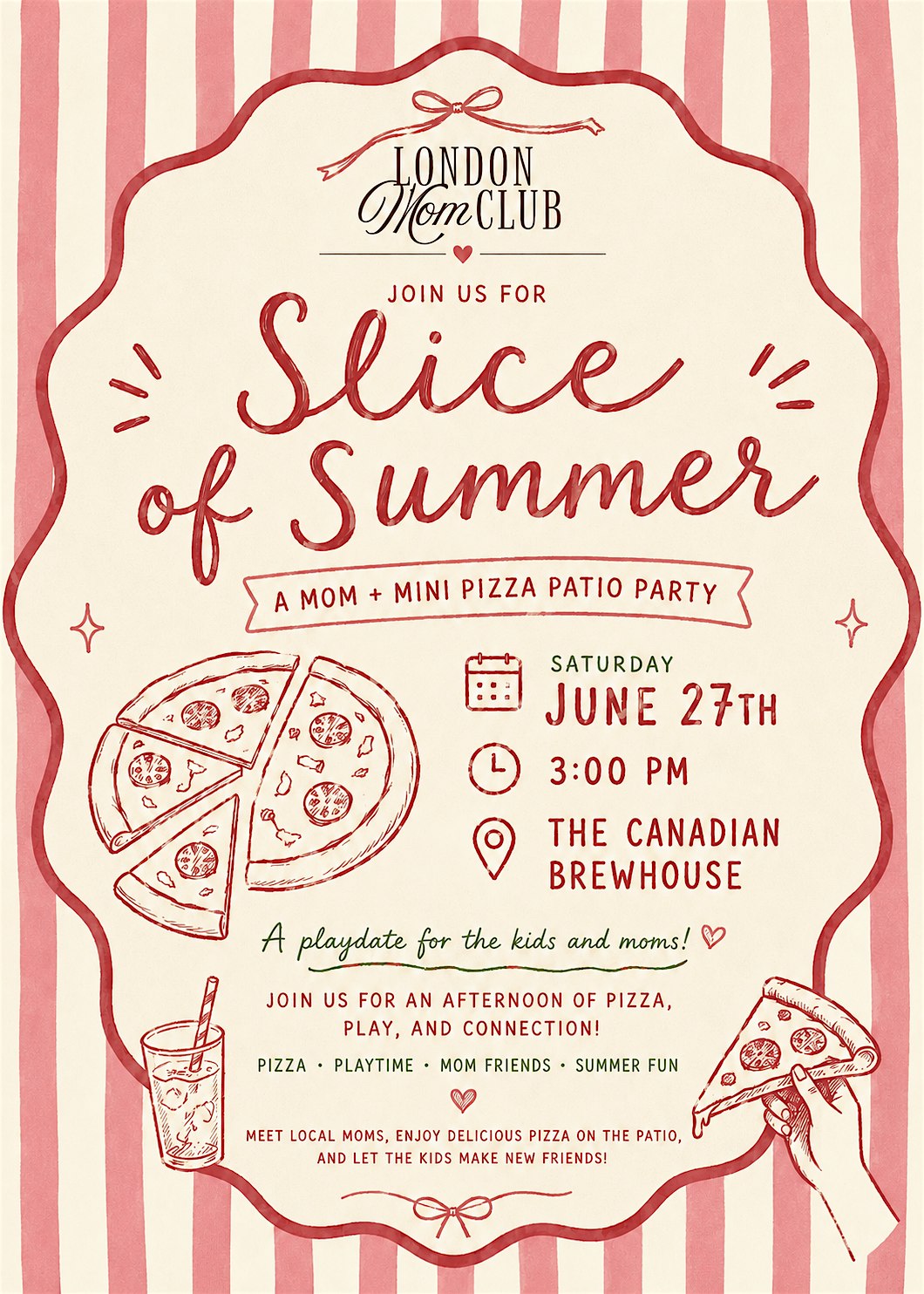 London Mom Club- Slice of Summer Mom + Mini Pizza Patio Party