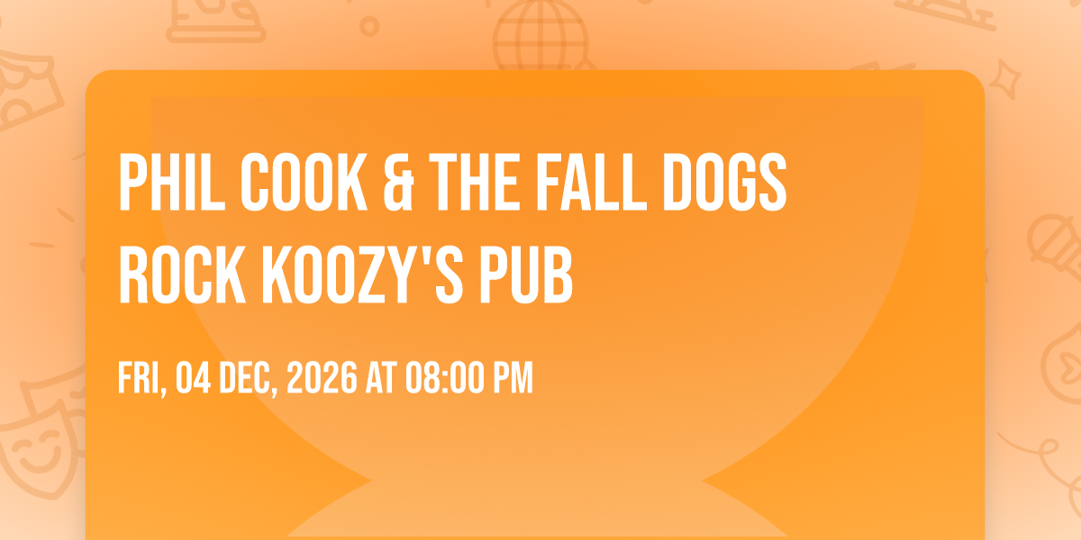 Phil Cook & the Fall Dogs Rock Koozy's Pub