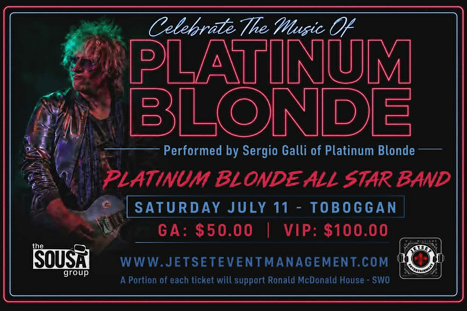 Sergio Galli of Platinum Blonde All Star Band LIVE in London