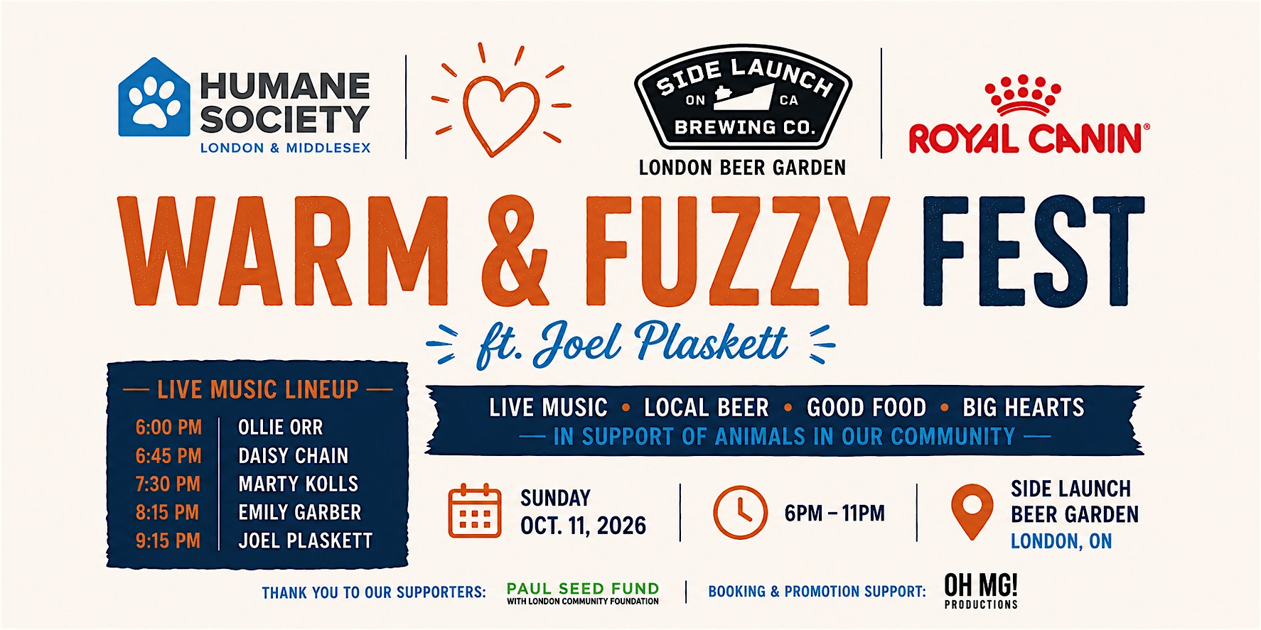 Warm & Fuzzy Fest ft. Joel Plaskett